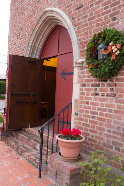 Wreath on Door of Church