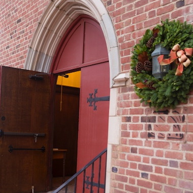 Wreath on Church Door